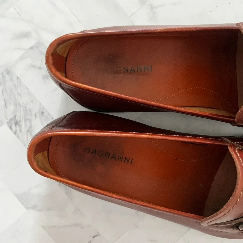 MAGNANNI Voto Leather Bit Loafer Size 8M‎